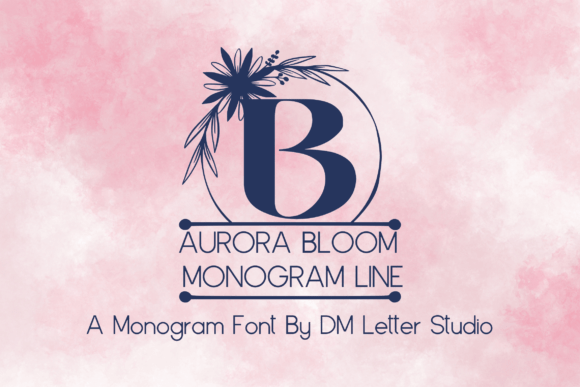 Aurora Bloom Line Monogram: A Font for Elegant Craft