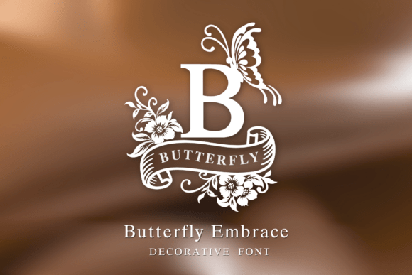 Butterfly Embrace: A Decorative Font for Elegant Digital Design