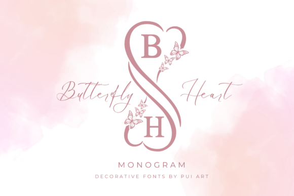 Butterfly Heart Monogram: A Font That Elevates Your Brand