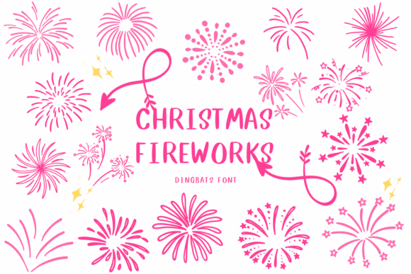 Christmas Fireworks: A Festive Font for Digital Design