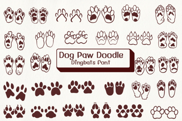 Discover the Charm of Dog Paw Doodle: A Canine-Inspired Font for Creative Projects