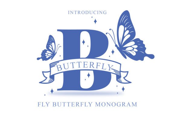 Fly Butterfly Monogram: A Font That Flutters Into Your Design
