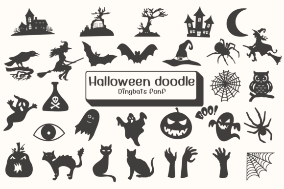 Halloween Doodle: A Spooky Font for Digital Creativity