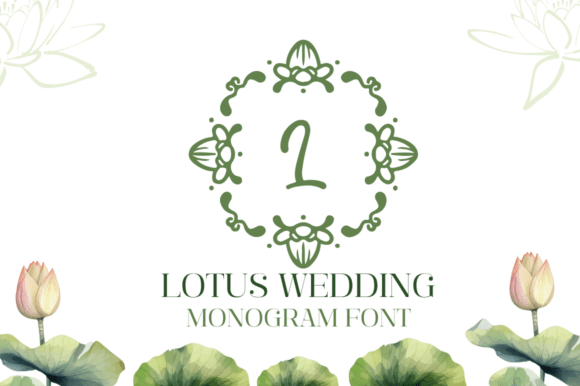 Lotus Wedding Monogram: A Font That Elevates Brand Identity
