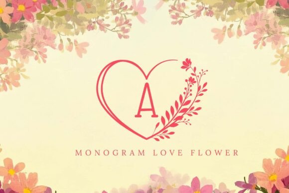Monogram Love Flower: A Romantic Typeface for Feminine Branding