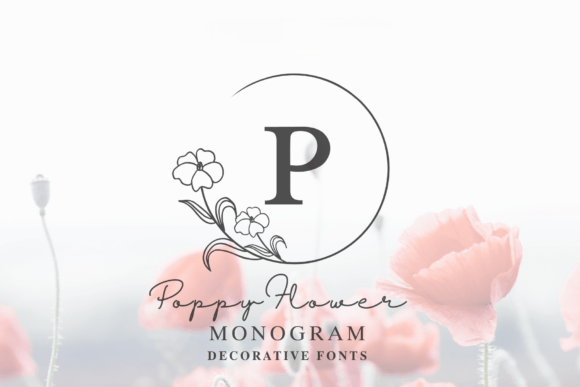 Poppy Flower Monogram: A Decorative Typeface for Web Design