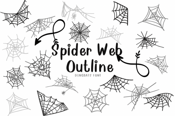 Spider Web Outline: A Creative Font for Branding and Design