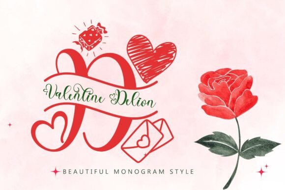 Valentine Delion Monogram: A Timeless Script for Digital Design