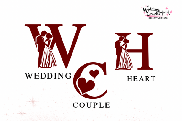 Wedding Couple Heart: A Font for Love and Branding