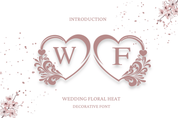 Wedding Floral Heart: A Decorative Font for Editorial Design