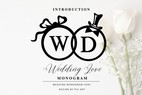 Wedding Love Monogram: A Timeless Font for Crafters and Designers